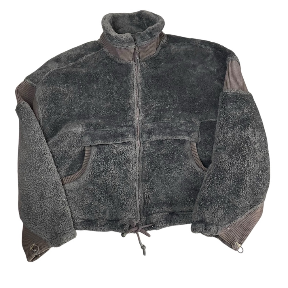 Free People FP Movement Seeing Stars Fleece Jacket Oversized Gray Medium - Picture 14 of 16